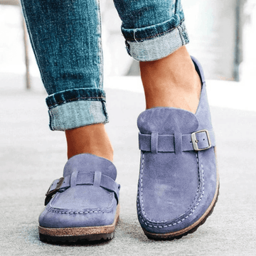 Women's Suede Clogs Cork Sole