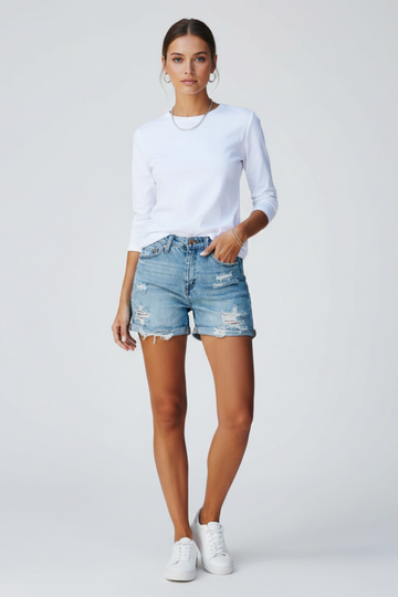 Women's Denim Shorts Distressed