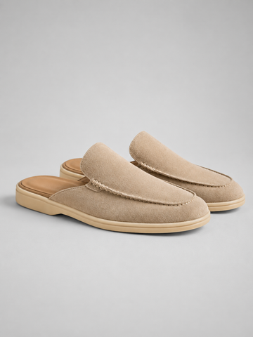 Men's Suede Mule Loafers