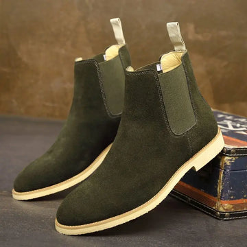 Men’s Retro Chelsea Boots – Medium-High Ankle Design