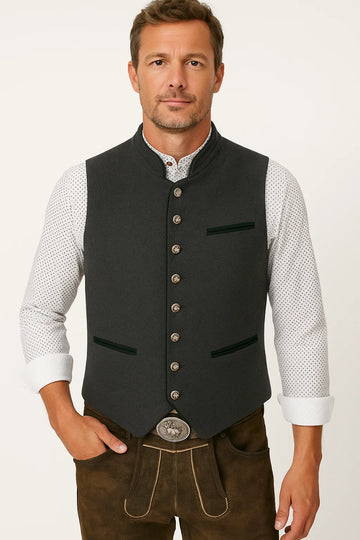 Men’s Traditional Dress Waistcoat – Embroidered Heritage Gilet